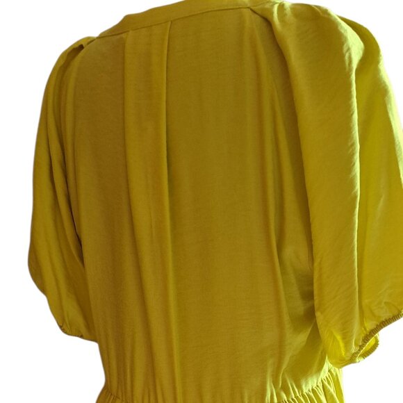 DKNY Puff-Sleeve Zip-Front Woven Dress--Side XL--NWT - Picture 3 of 7